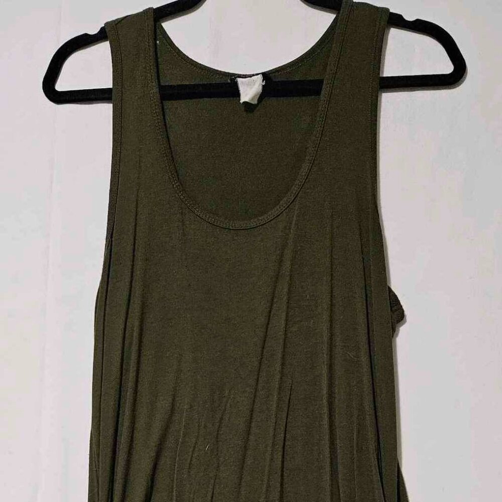 Venus - Olive Green Sleeveless Dress